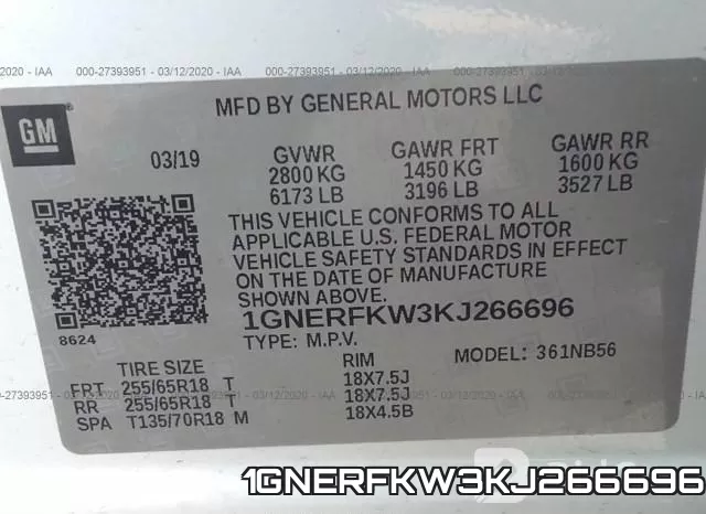1GNERFKW3KJ266696 фото 10