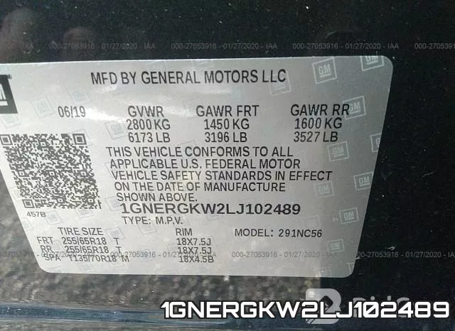 1GNERGKW2LJ102489 фото 10