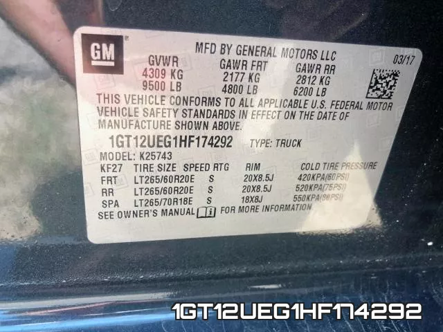 1GT12UEG1HF174292 фото 2