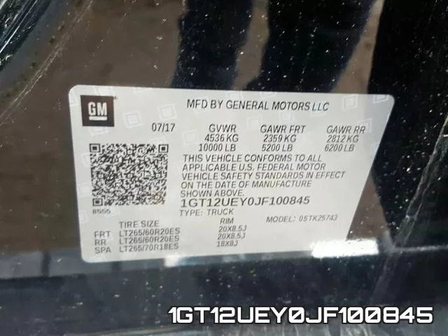 1GT12UEY0JF100845 фото 2
