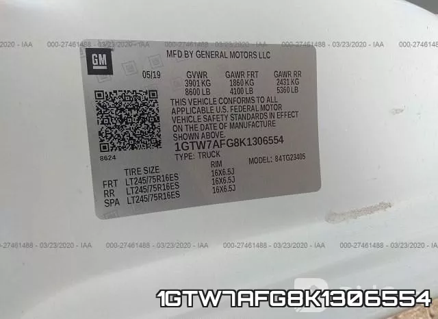 1GTW7AFG8K1306554 фото 10