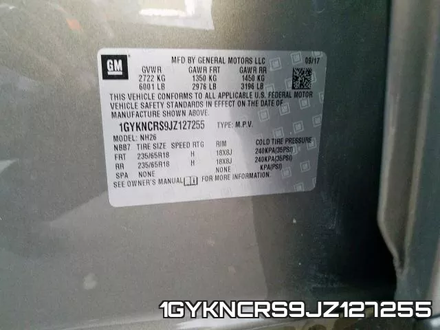1GYKNCRS9JZ127255 фото 2