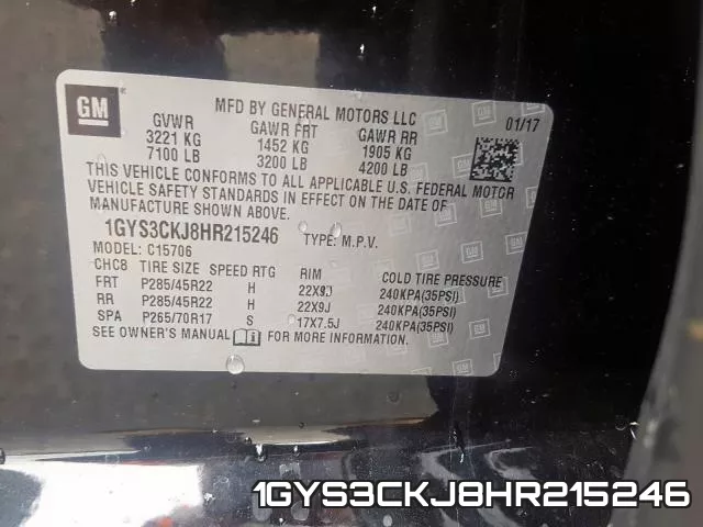 1GYS3CKJ8HR215246 фото 2