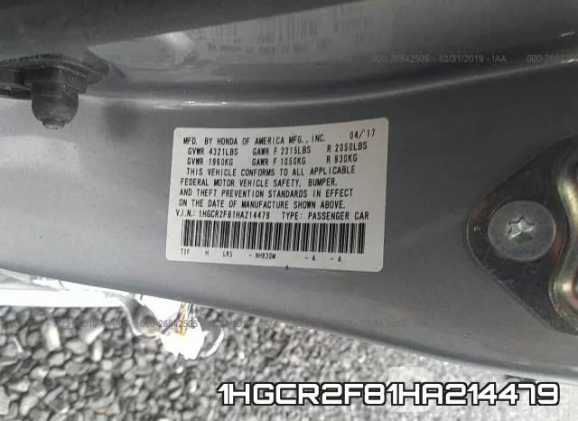 1HGCR2F81HA214479 фото 10