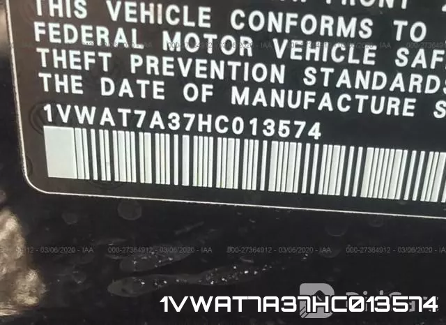 1VWAT7A37HC013574 фото 10
