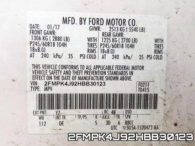 2FMPK4J92HBB30123 фото 2