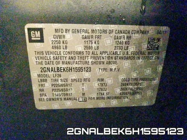 2GNALBEK6H1595123 фото 2