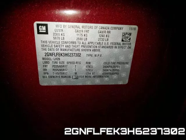 2GNFLFEK3H6237302 фото 2