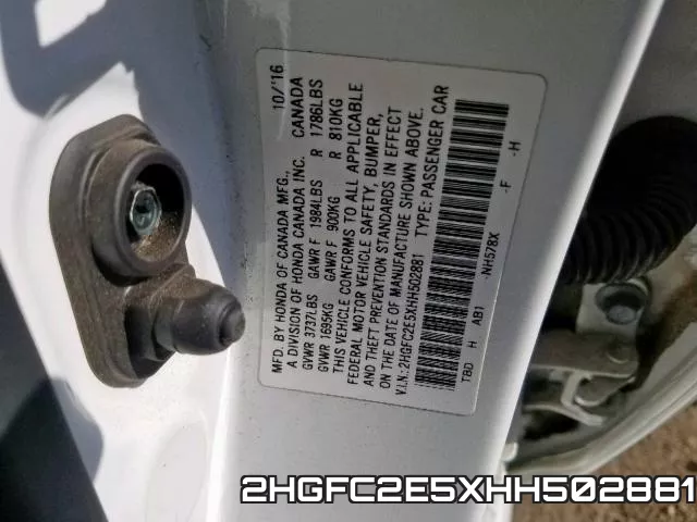 2HGFC2E5XHH502881 фото 2