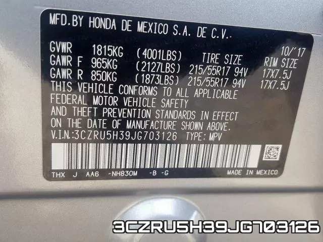 3CZRU5H39JG703126 фото 2