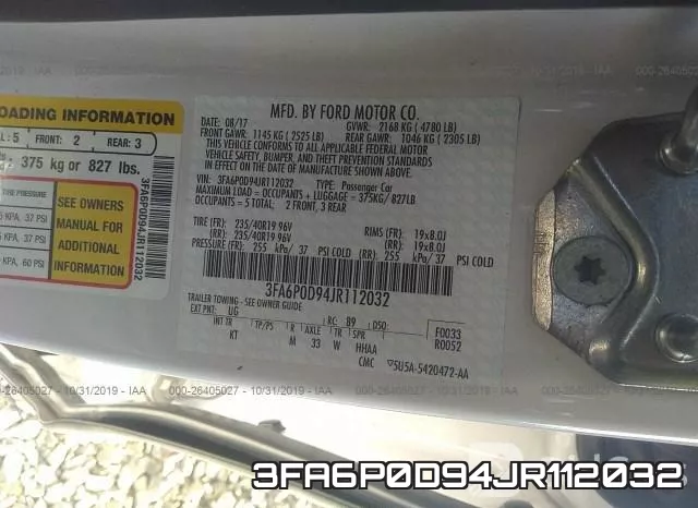 3FA6P0D94JR112032 фото 10