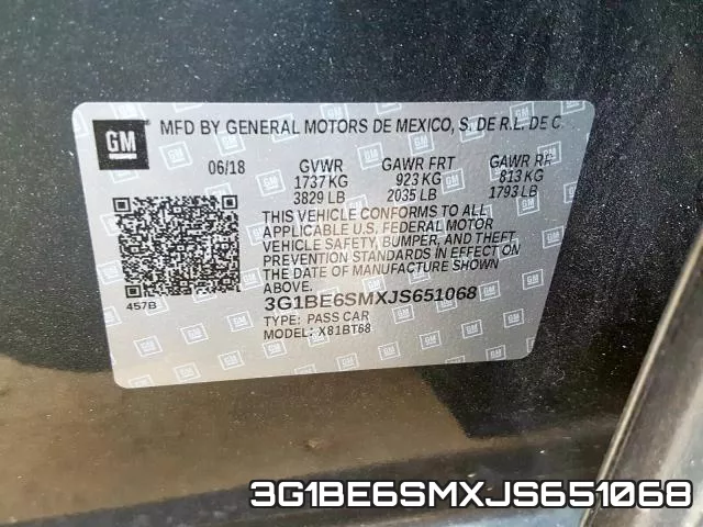 3G1BE6SMXJS651068 фото 2