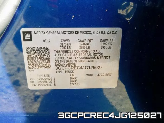 3GCPCREC4JG125027 фото 2