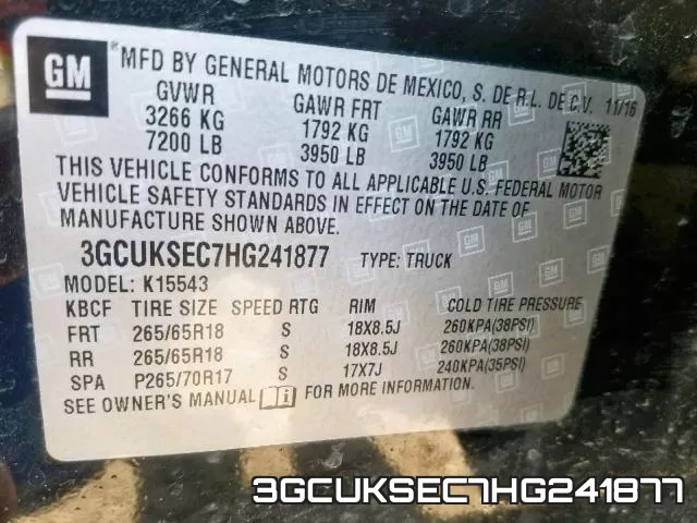 3GCUKSEC7HG241877 фото 2