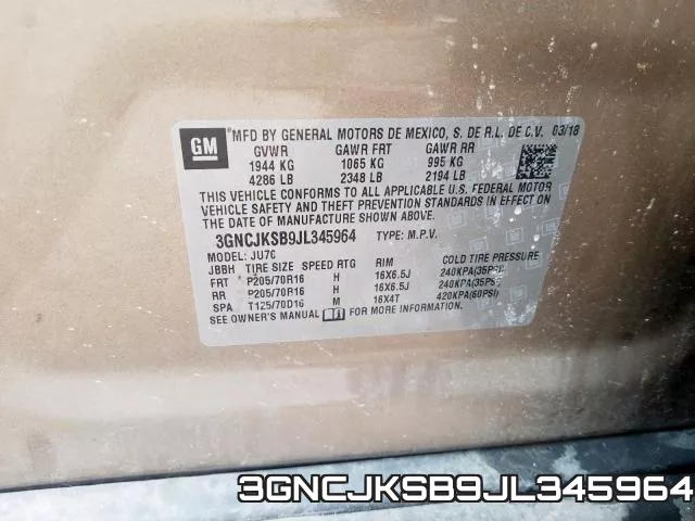 3GNCJKSB9JL345964 фото 2