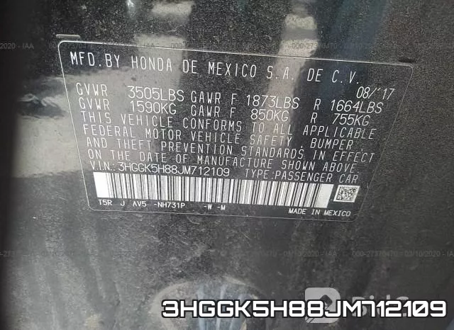 3HGGK5H88JM712109 фото 10