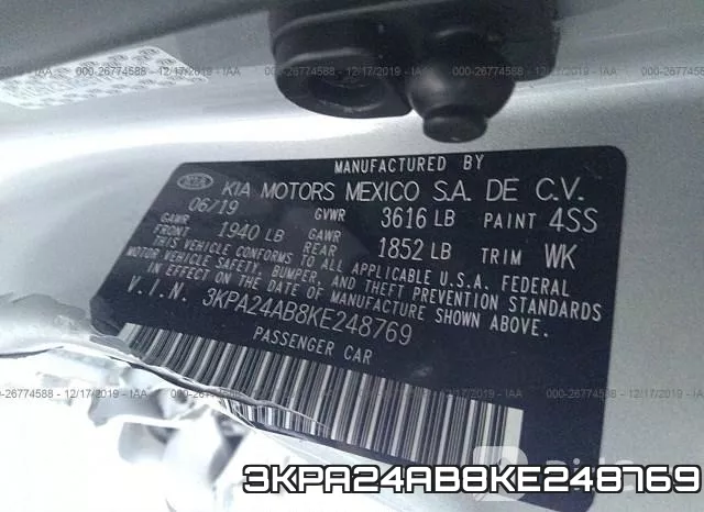 3KPA24AB8KE248769 фото 10