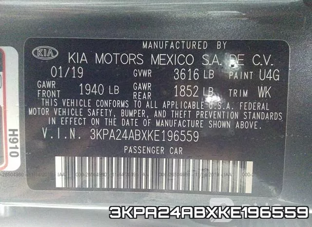 3KPA24ABXKE196559 фото 10