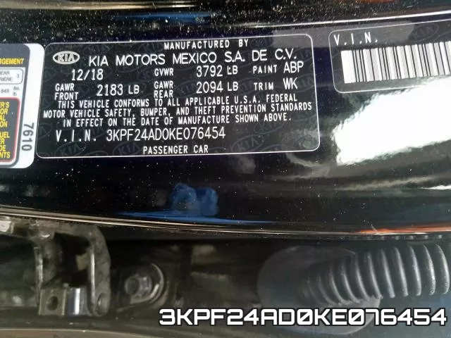 3KPF24AD0KE076454 фото 2