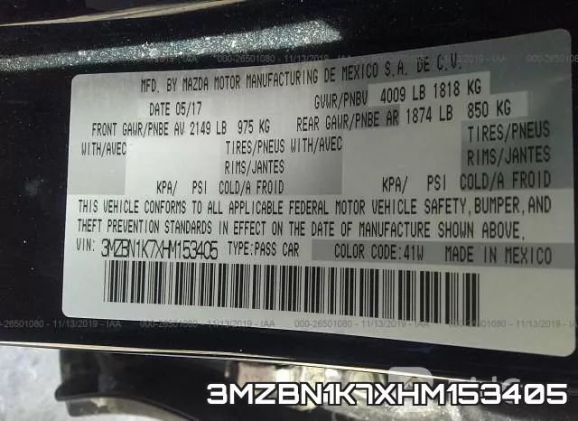 3MZBN1K7XHM153405 фото 10
