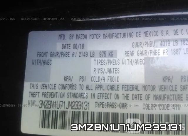 3MZBN1U71JM233131 фото 10