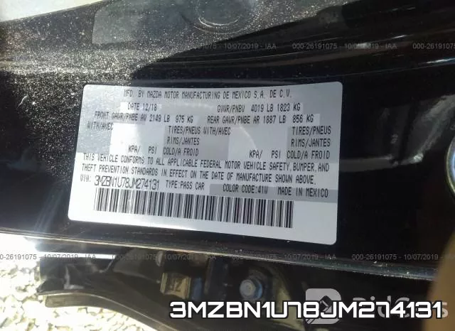 3MZBN1U78JM274131 фото 10