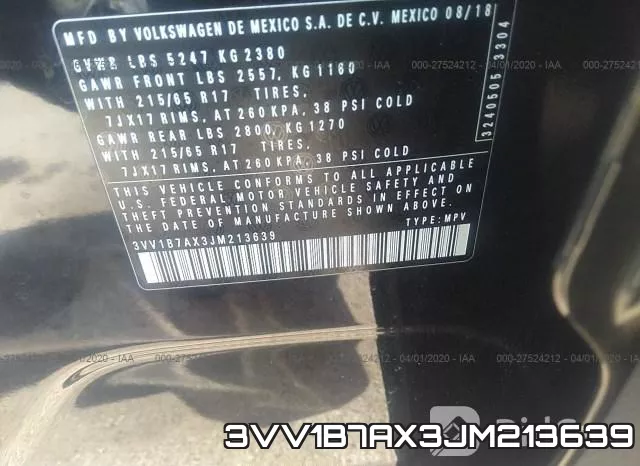 3VV1B7AX3JM213639 фото 10