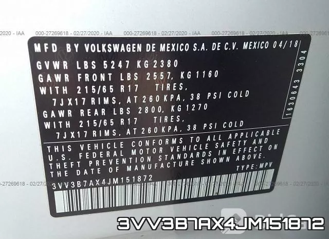 3VV3B7AX4JM151872 фото 10