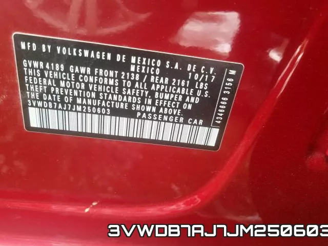 3VWDB7AJ7JM250603 фото 2