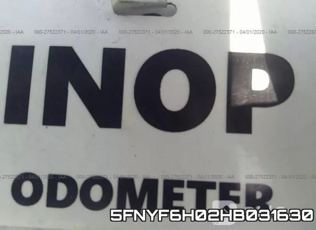 5FNYF6H02HB031630 фото 8
