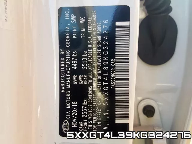 5XXGT4L39KG324276 фото 2
