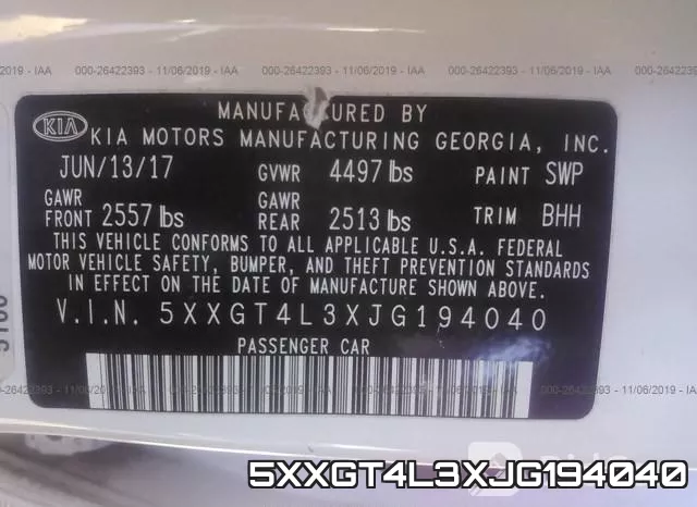 5XXGT4L3XJG194040 фото 10