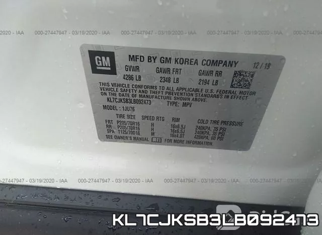 KL7CJKSB3LB092473 фото 10