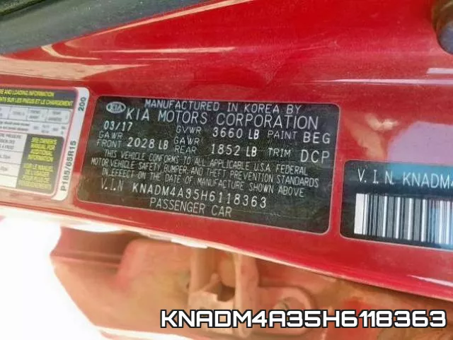 KNADM4A35H6118363 фото 2