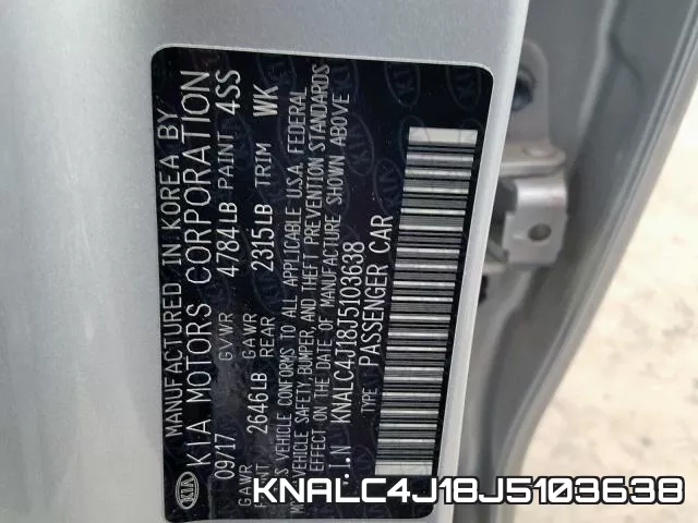 KNALC4J18J5103638 фото 2