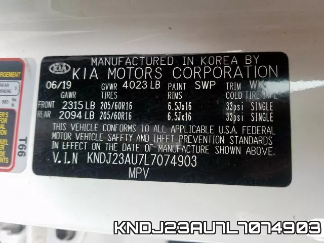 KNDJ23AU7L7074903 фото 2