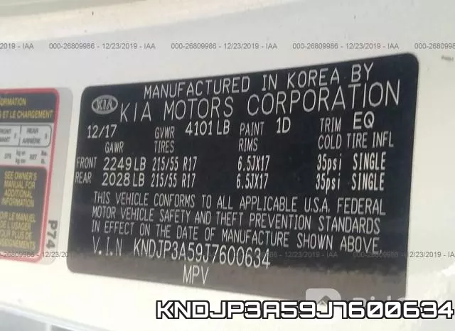 KNDJP3A59J7600634 фото 10