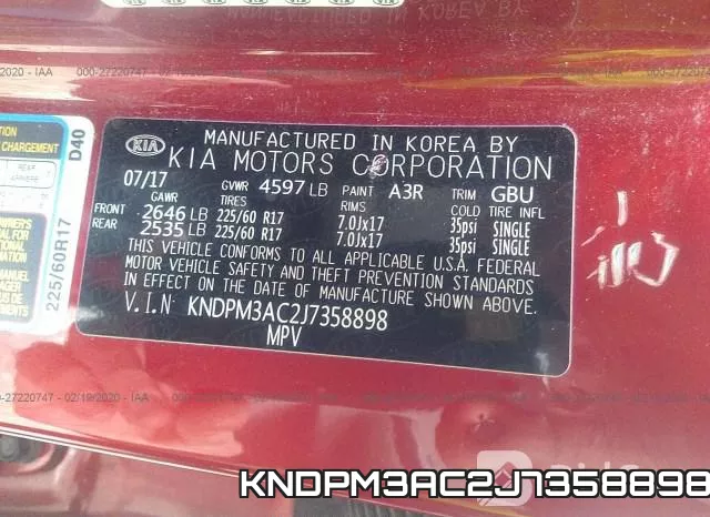 KNDPM3AC2J7358898 фото 10