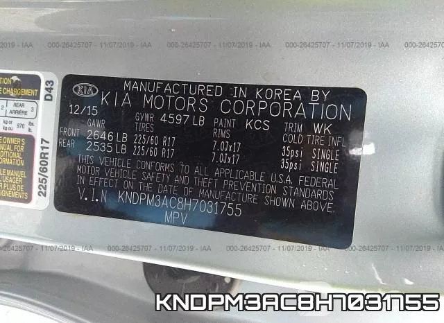 KNDPM3AC8H7031755 фото 10