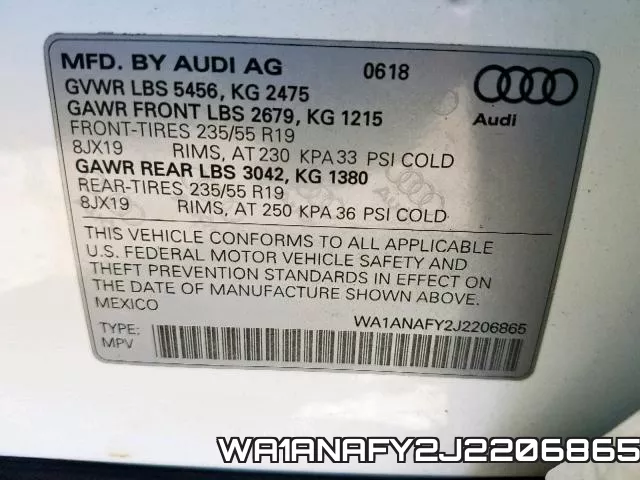 WA1ANAFY2J2206865 фото 2
