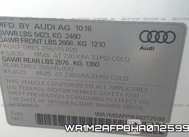 WA1M2AFP8HA072599 фото 9