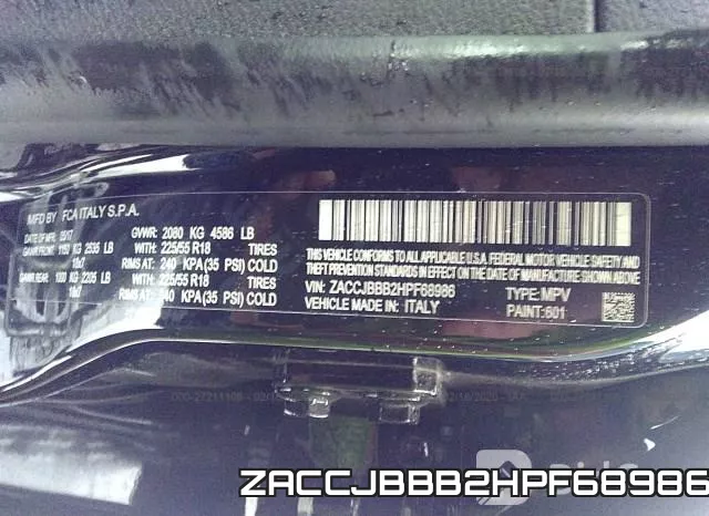 ZACCJBBB2HPF68986 фото 10