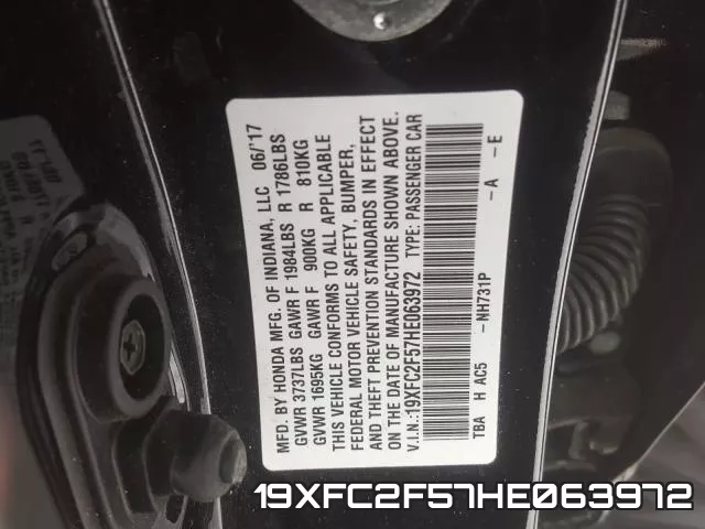 19XFC2F57HE063972 фото 2