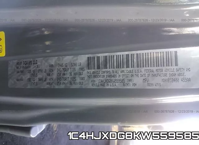 1C4HJXDG8KW559585 фото 10