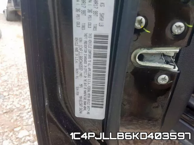 1C4PJLLB6KD403597 фото 2