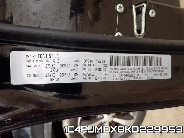 1C4PJMDX8KD229953 фото 2