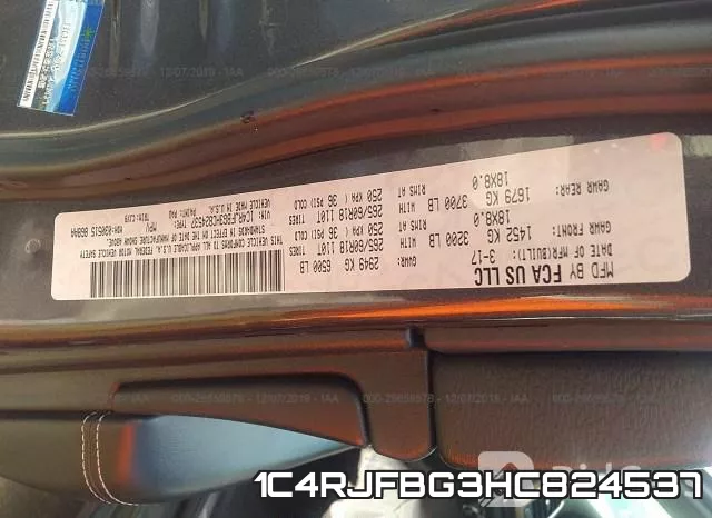 1C4RJFBG3HC824537 фото 10
