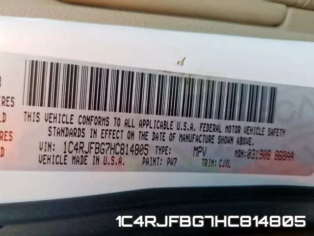 1C4RJFBG7HC814805 фото 2
