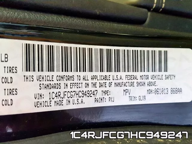 1C4RJFCG7HC949247 фото 2