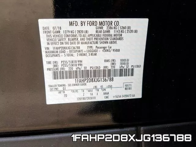 1FAHP2D8XJG136788 фото 2